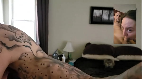 Julie fucked while El deepthroats the cock.